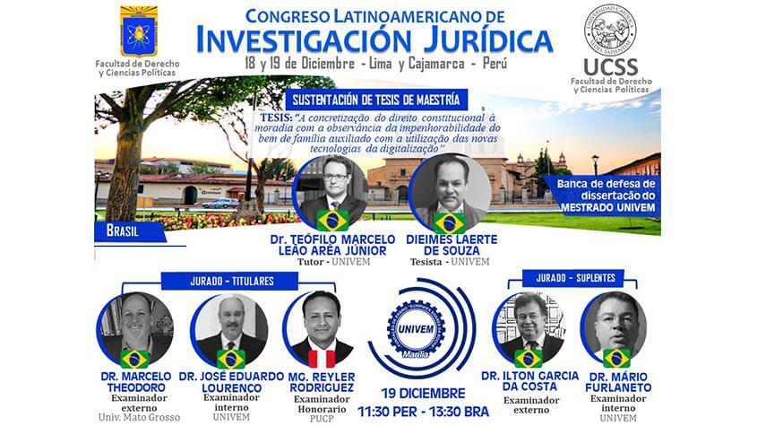 Aluno de mestrado em Direito do UNIVEM defende dissertação em Congresso Latino-americano